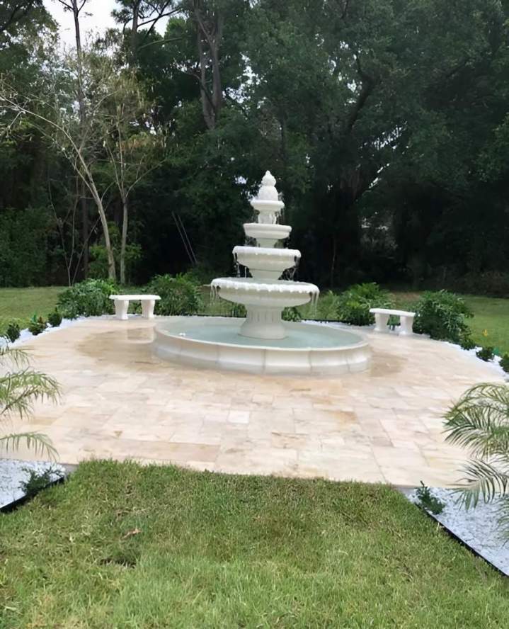 4-Tier Italian Fountain Installed