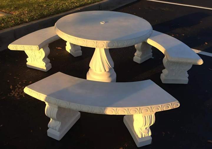 Plain Table with Benches